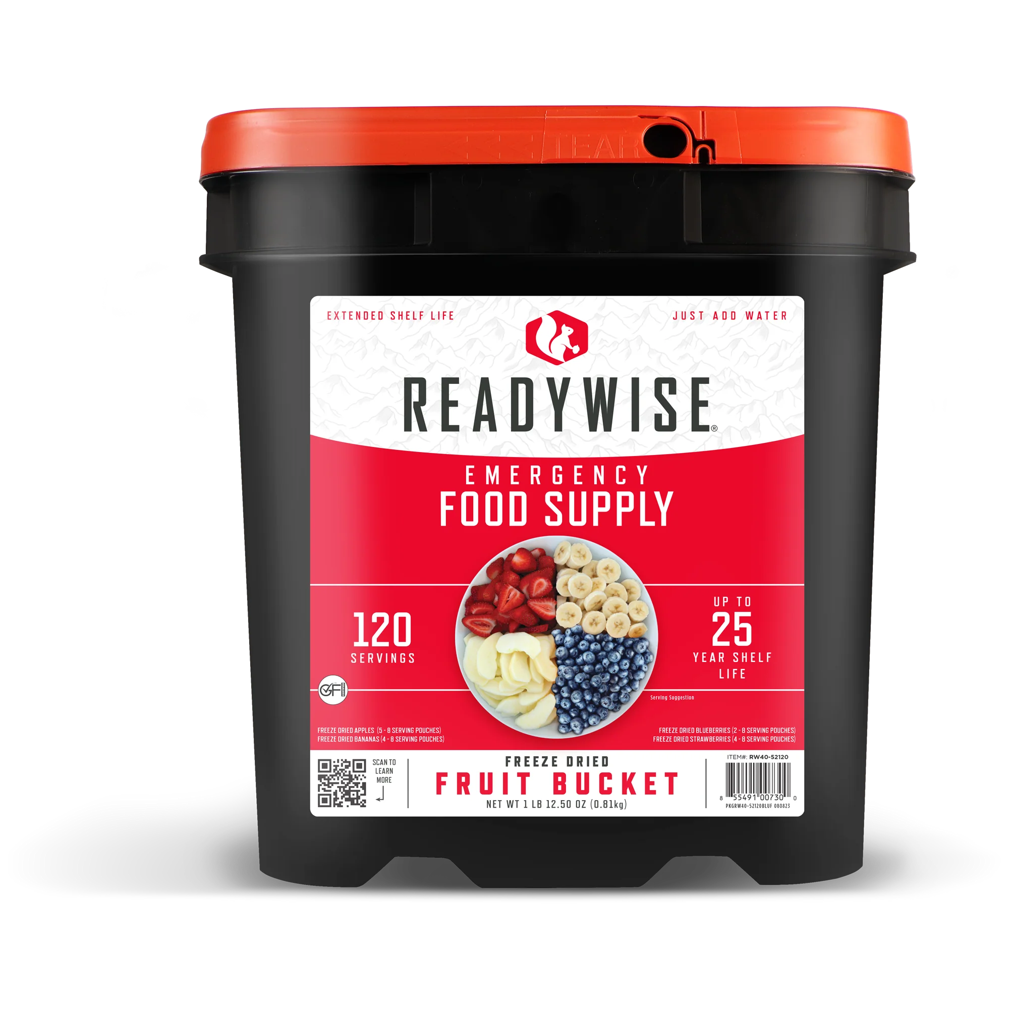 120 Serving Freeze Dried Fruit Bucket