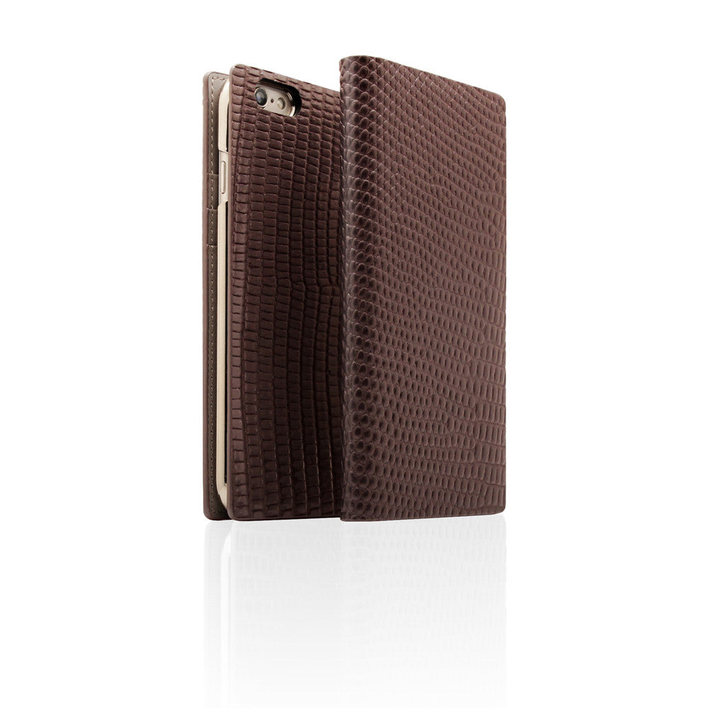 D3 Italian Lizard Leather Case for iPhone 6 / 6s Brown