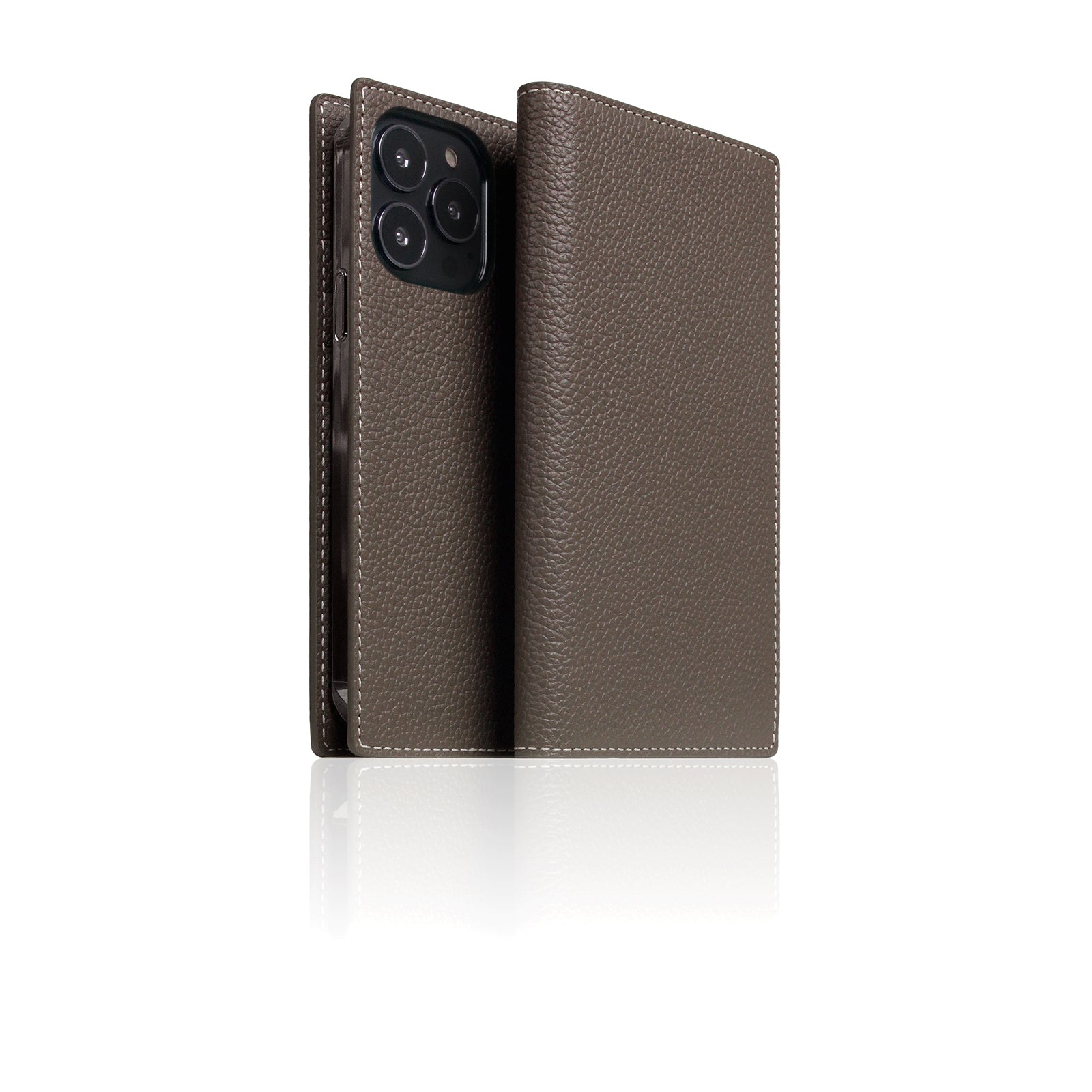 D8 Full Grain Leather Diary Case for iPhone 14 Pro (Etoff Cream)