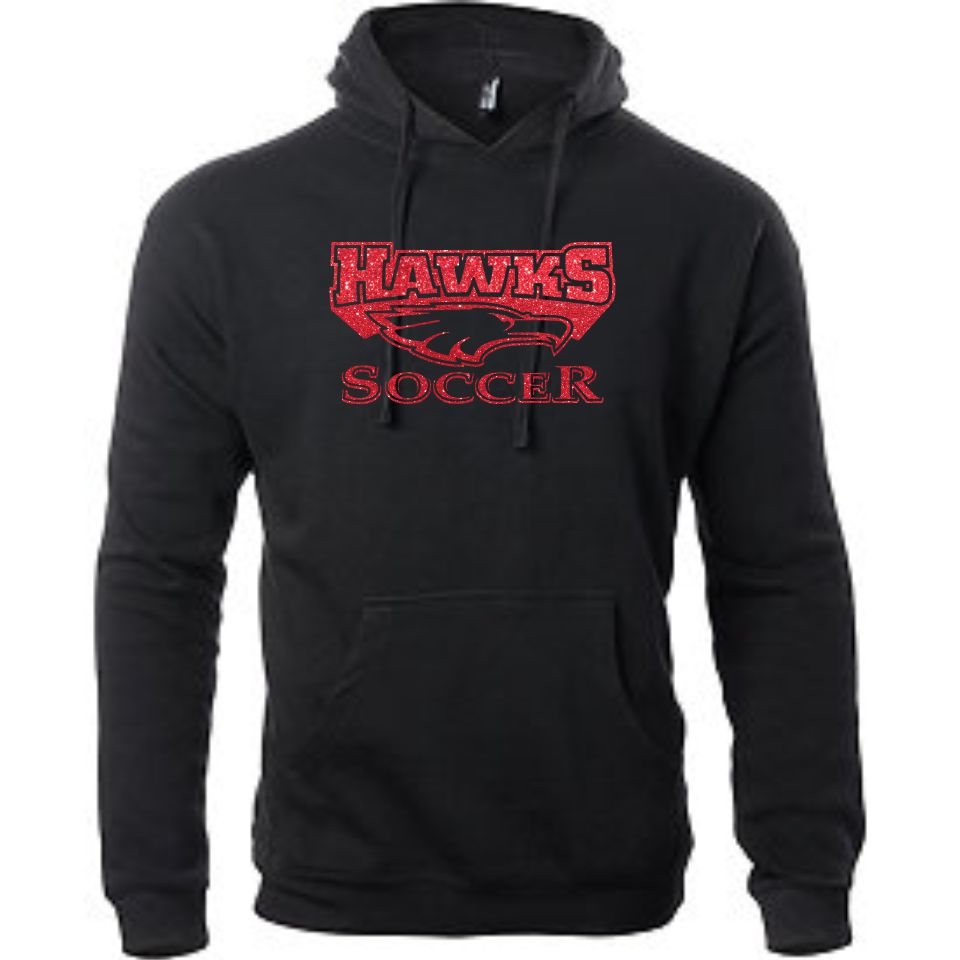 CO Hawks Soccer Black Unisex Hoodie- Matte or Glitter – Schmancy Tees ...