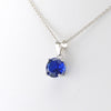 Sterling Silver Sapphire CZ Necklace