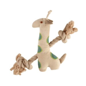 Natural Canvas and Rope Giraffe Toy