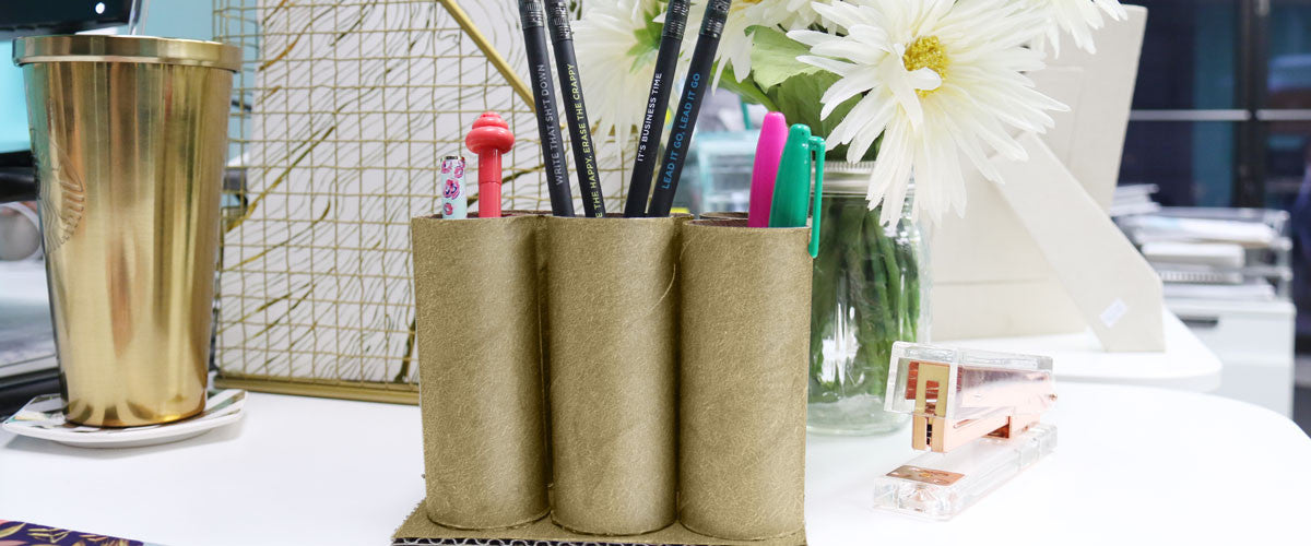 Get Organized Diy Toilet Paper Tube Desk Organizer Poo Pourri