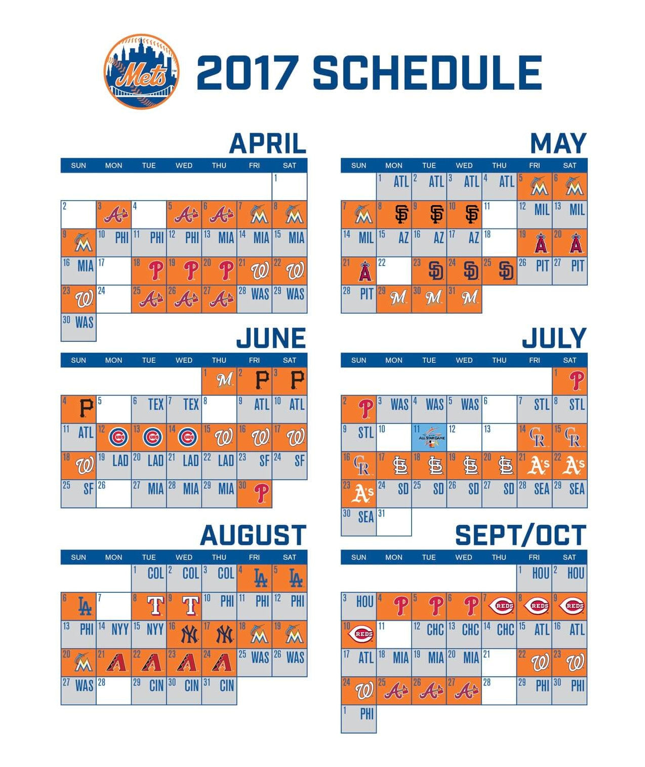 Calendrier des Mets de New York au City Field Queens