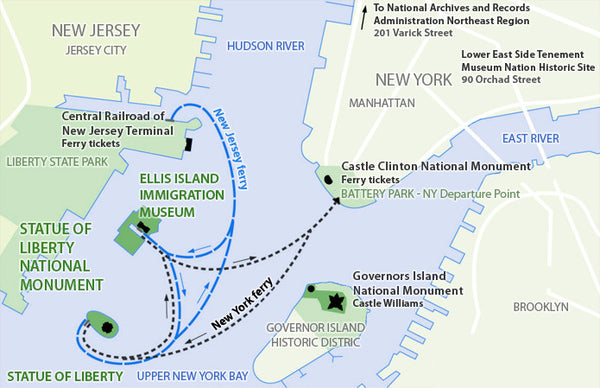 Statue of Liberty tickets and route