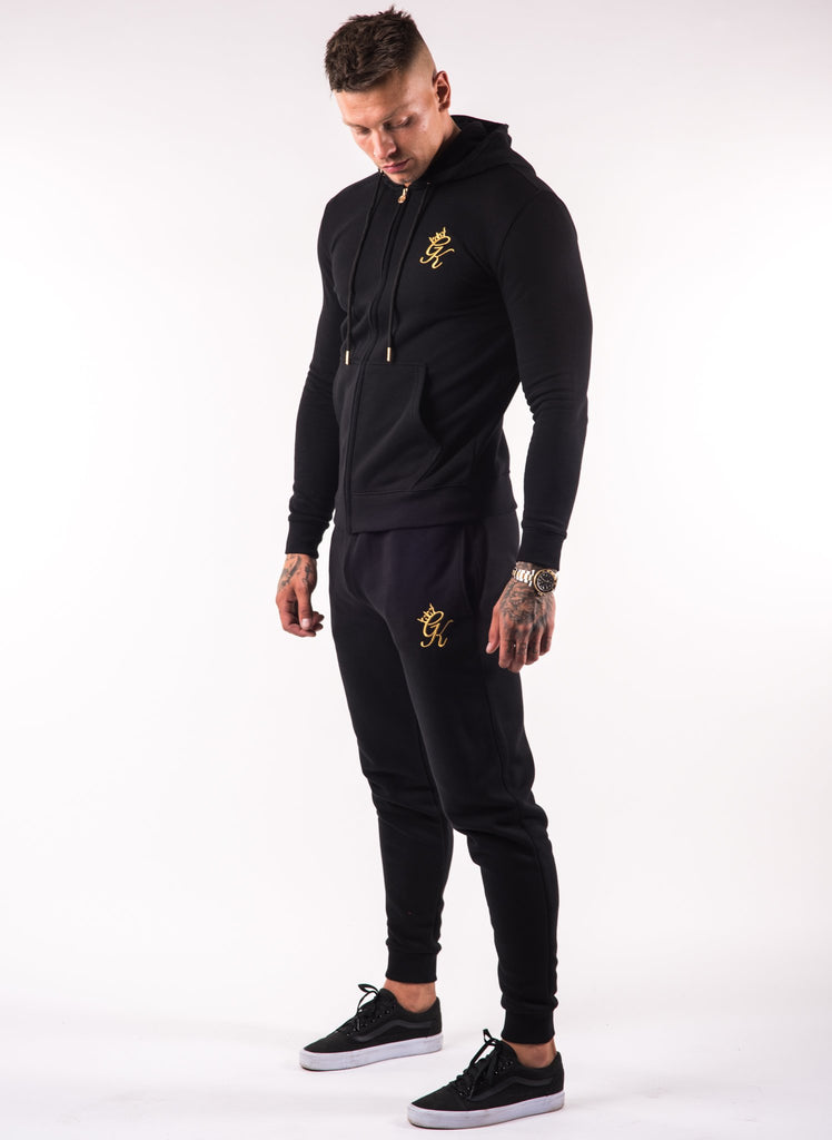 black and gold gym king tracksuit