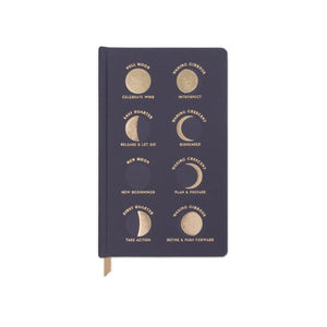 Journal (Hardcover) - Charcoal Moon Phases - Windy Woman Inc Family of Stores