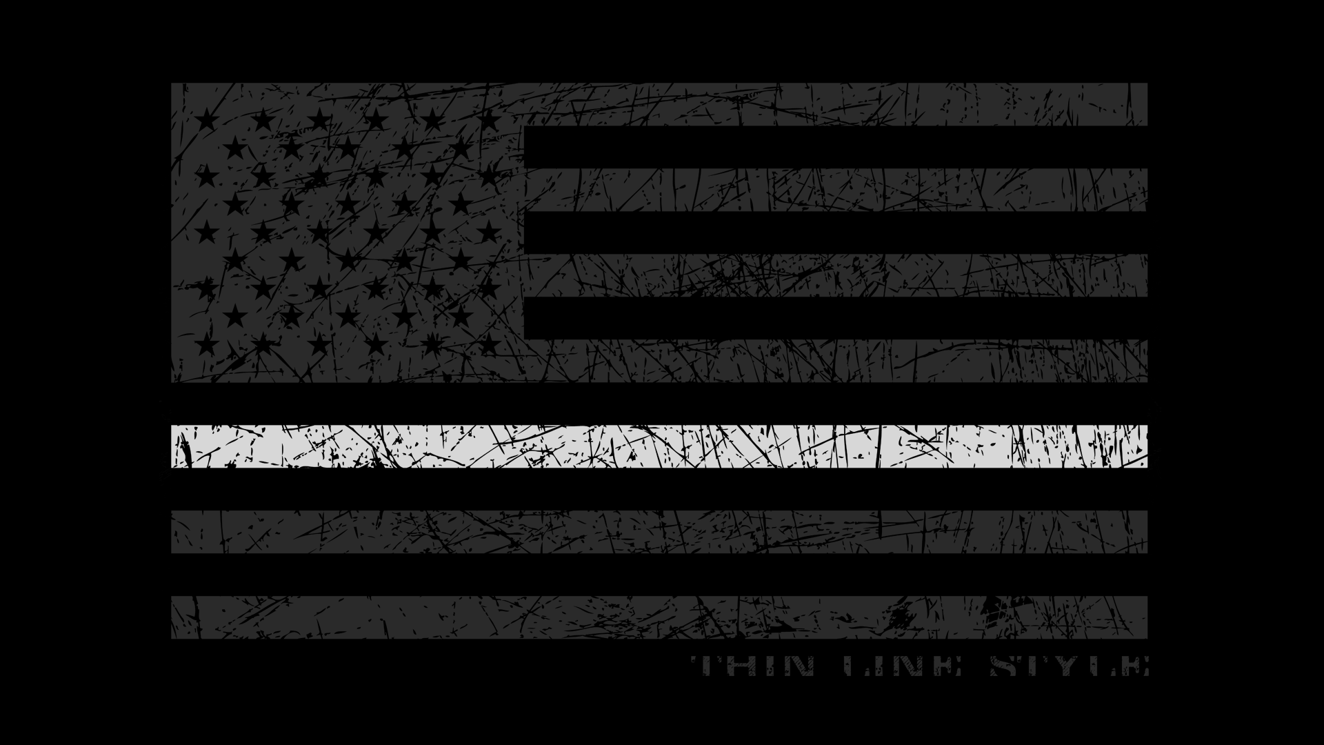 computer display thin white line black screen