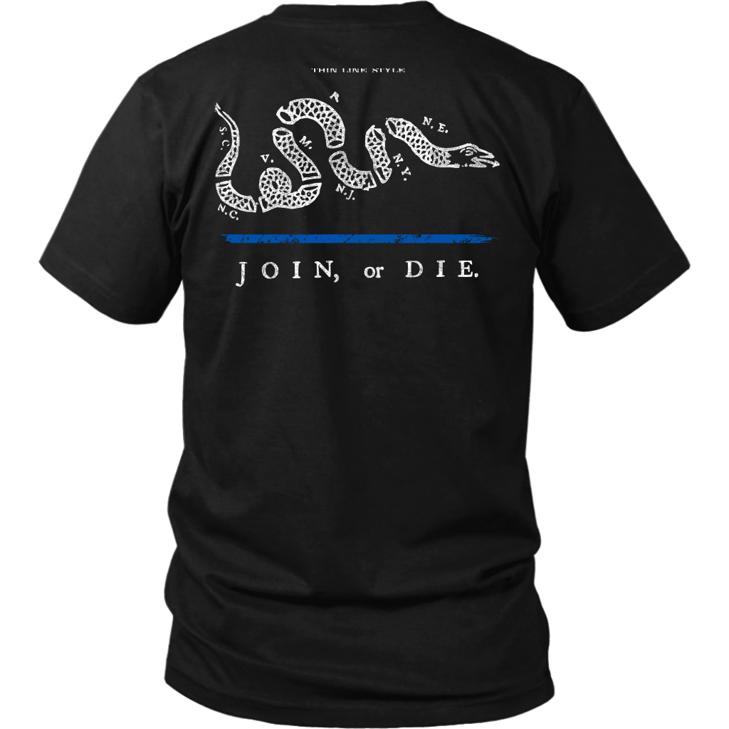 Join or Die Thin Blue Line Law Enforcement Shirt – Thin Line Style
