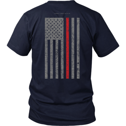 Firefighter Thin Red Line USA Flag Shirt – Thin Line Style