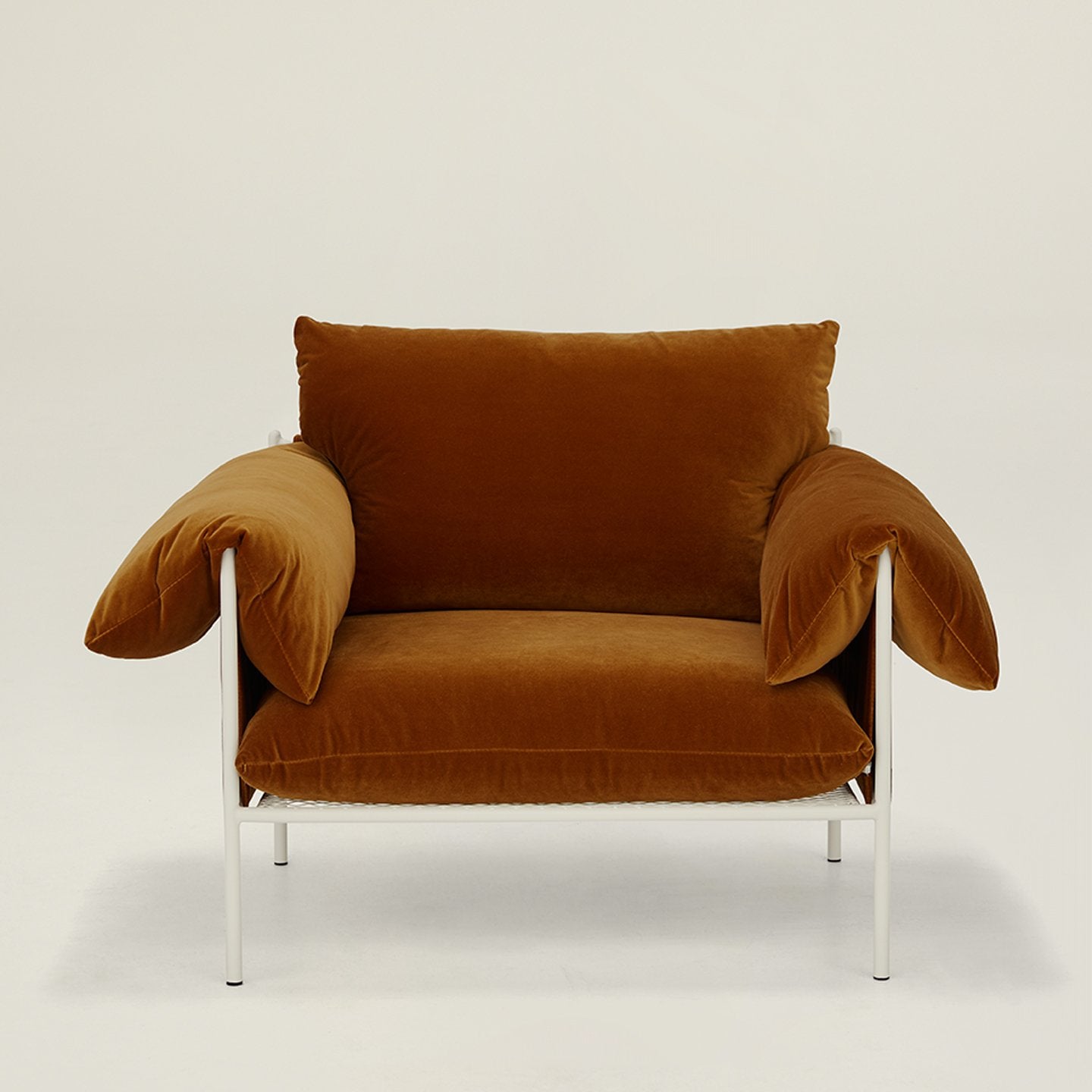Alva Chair - White/Caramel Velvet