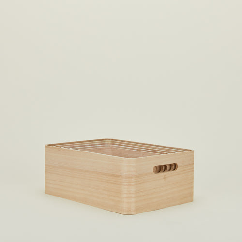 Hawkins New York Bathroom Simple Storage Container Jar Set with Lids, Oak &  Maple on Food52