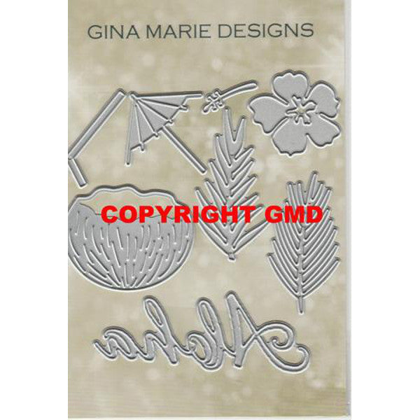 ALOHA TROPICAL DRINK DIE SET - GINA MARIE DESIGNS