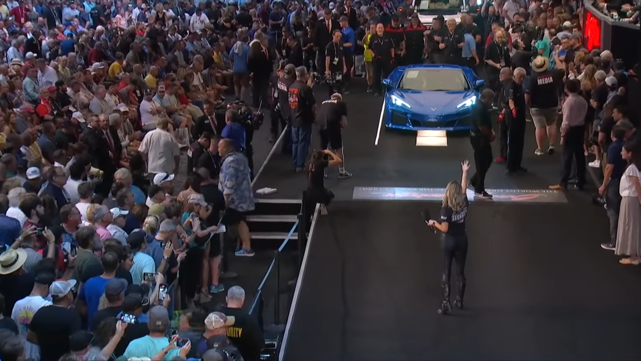 Barrett-Jackson RipTide Blue C8 Corvette E-Ray Auction