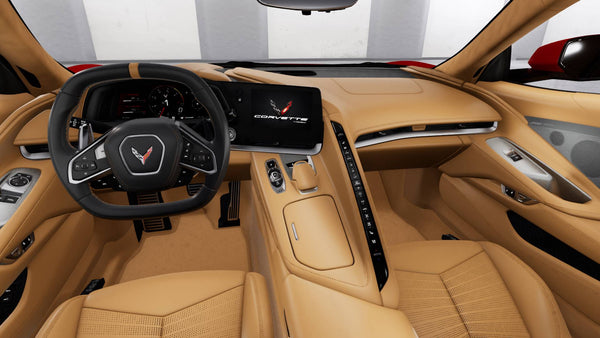 C8 Corvette 3LT Intérieur en cuir trempé naturel