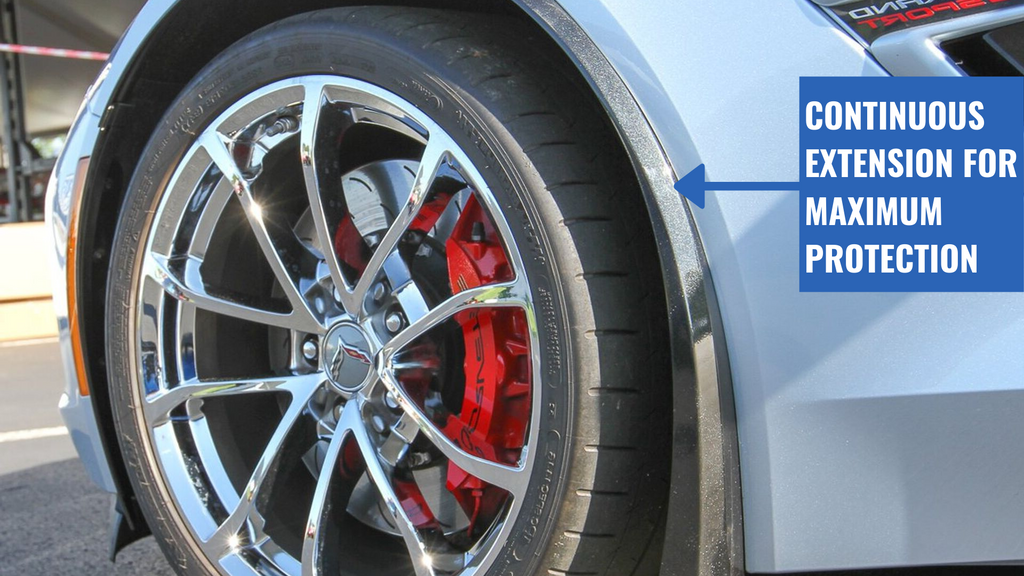 Extensiones delanteras completas XL para Grand Sport y Z06 C7 Corvette Pintado Carbon Flash Metallic Black