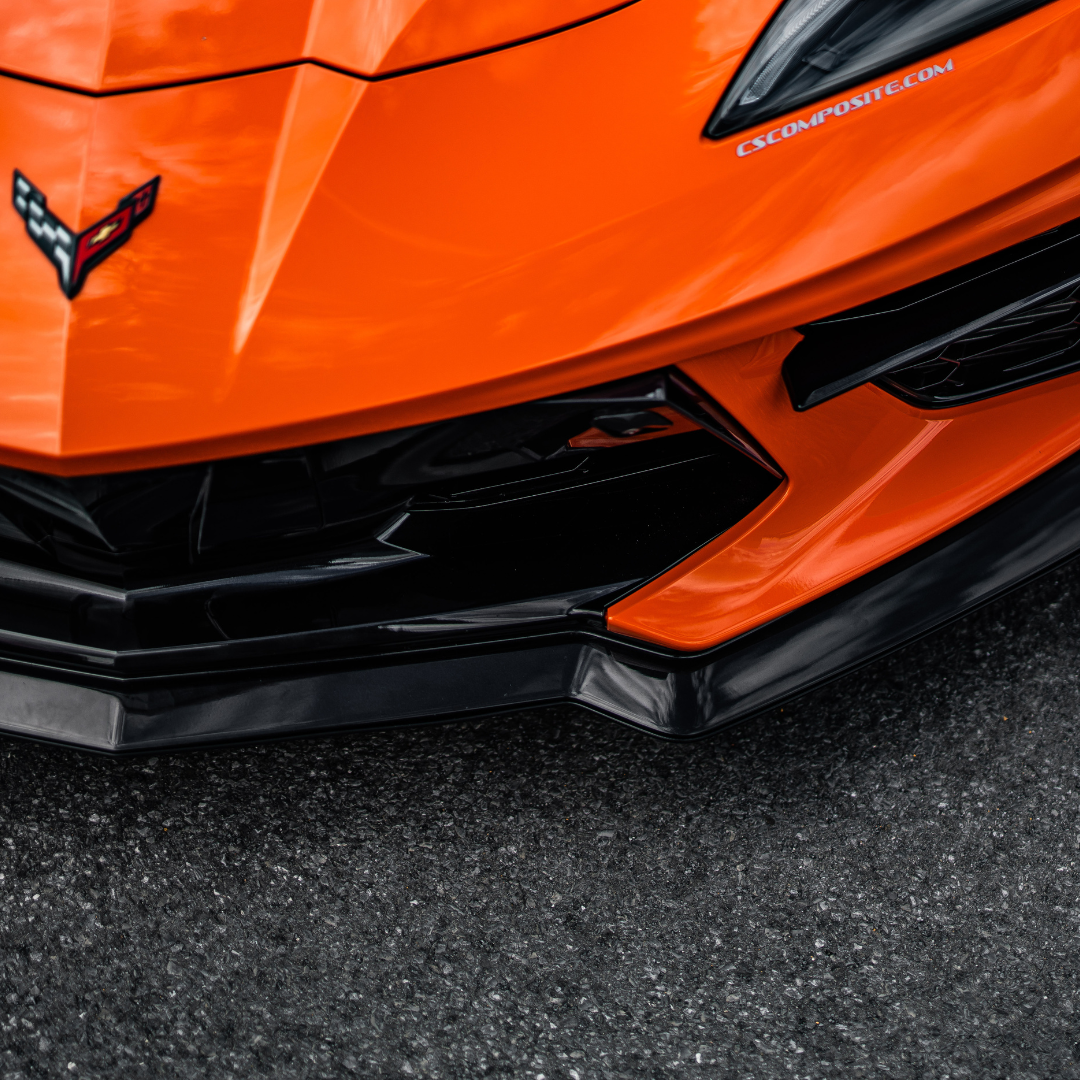 top-down view of the c8 corvette with acs c8 splitter