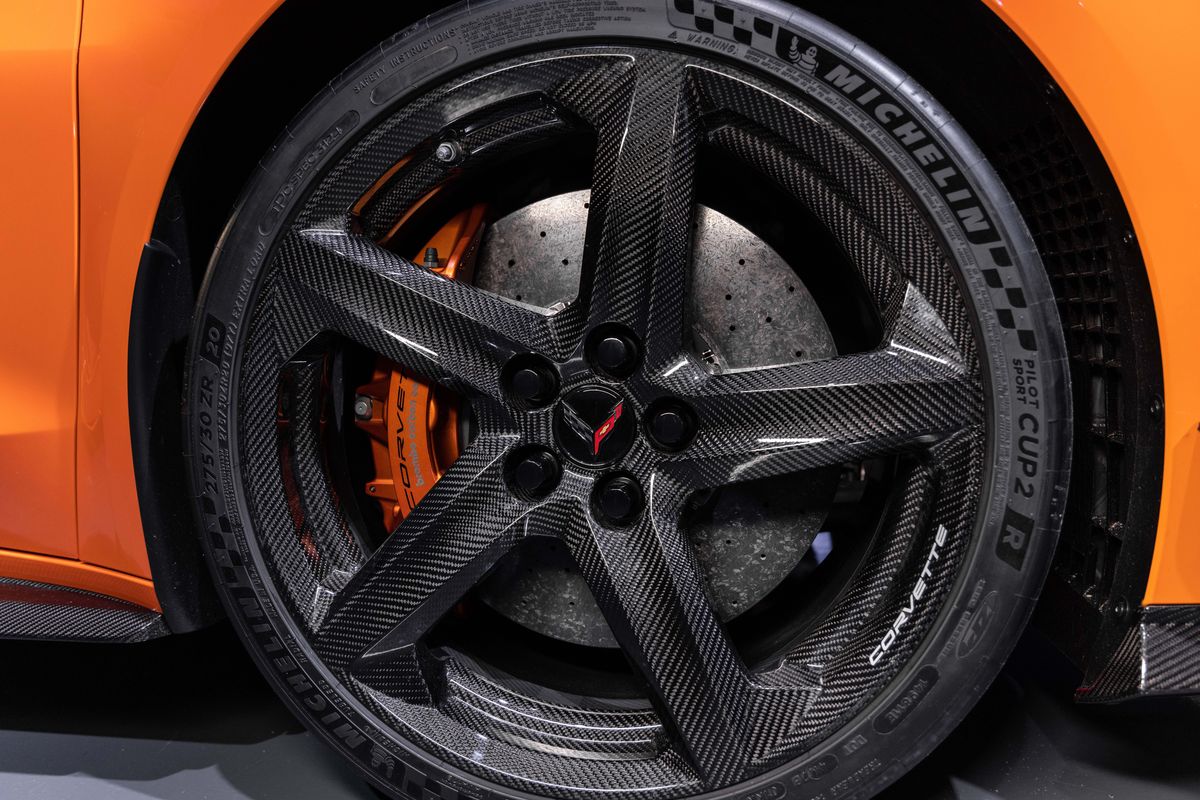 A C8 Corvette Z06 Carbon Fiber Wheel by Carbon Revolution GM Supplier