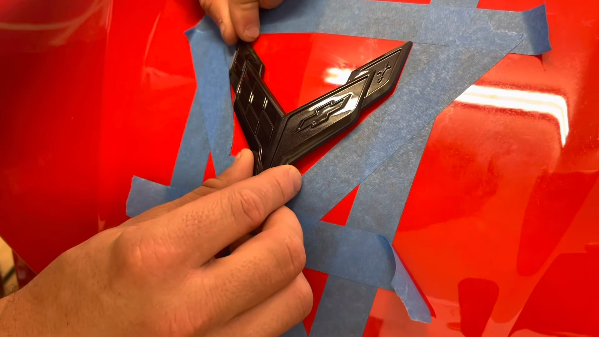 Applying the new C8 Corvette Stealth Emblem