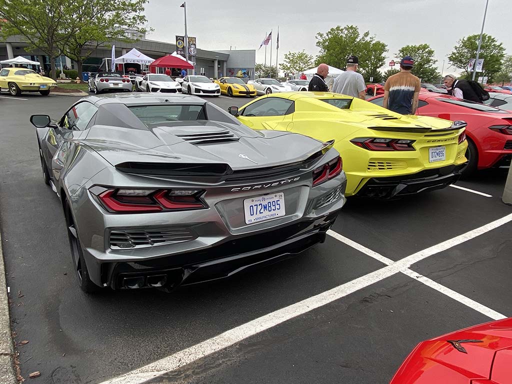 Back view of a C8 Corvette E-Ray HTC