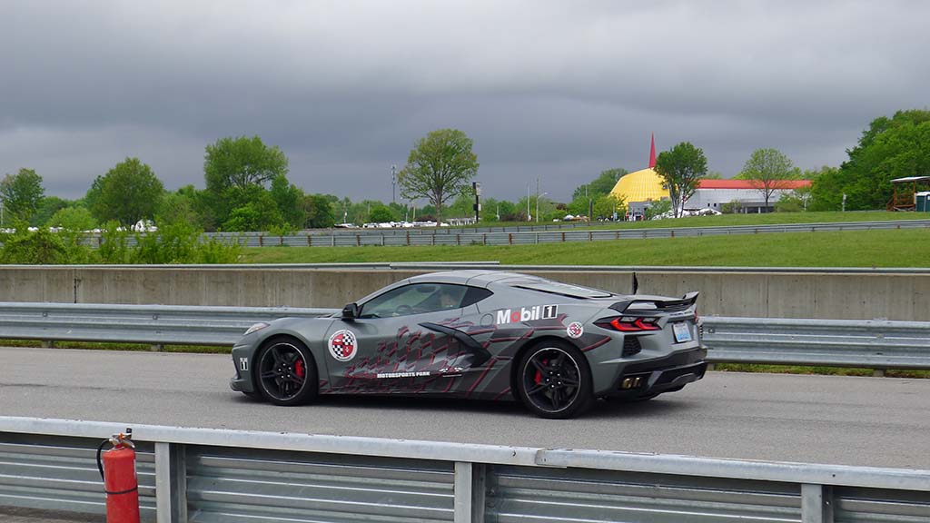 A Hypersonic Gray C8 Corvette Stingray NCM official track car