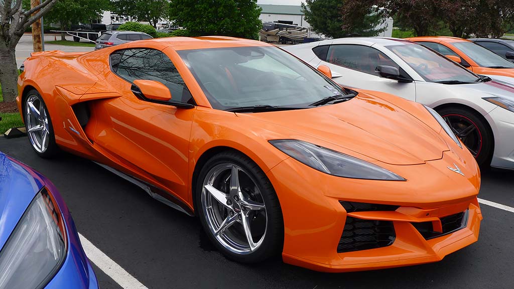 C8 Corvette E-Ray in Amplify Orange