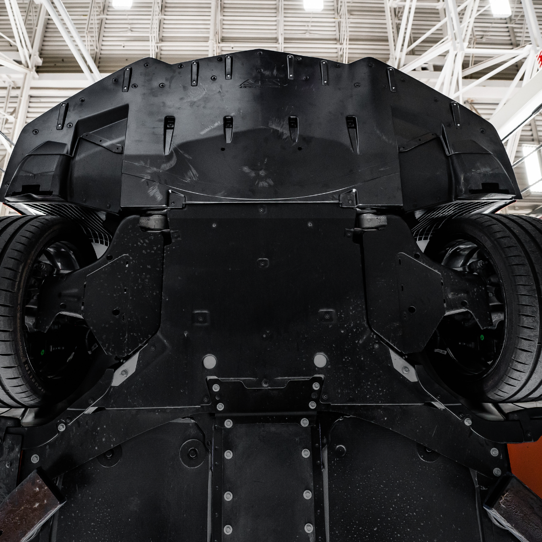 Underside of the C8 Corvette Stingray