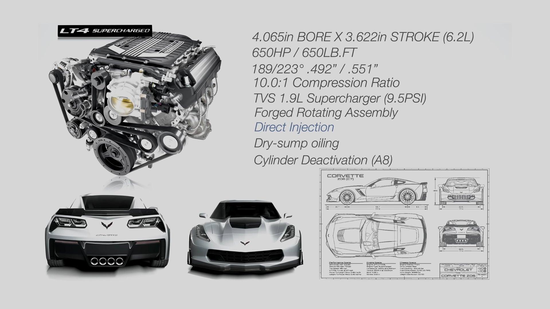 C7 Corvette Z06 Especificaciones del motor