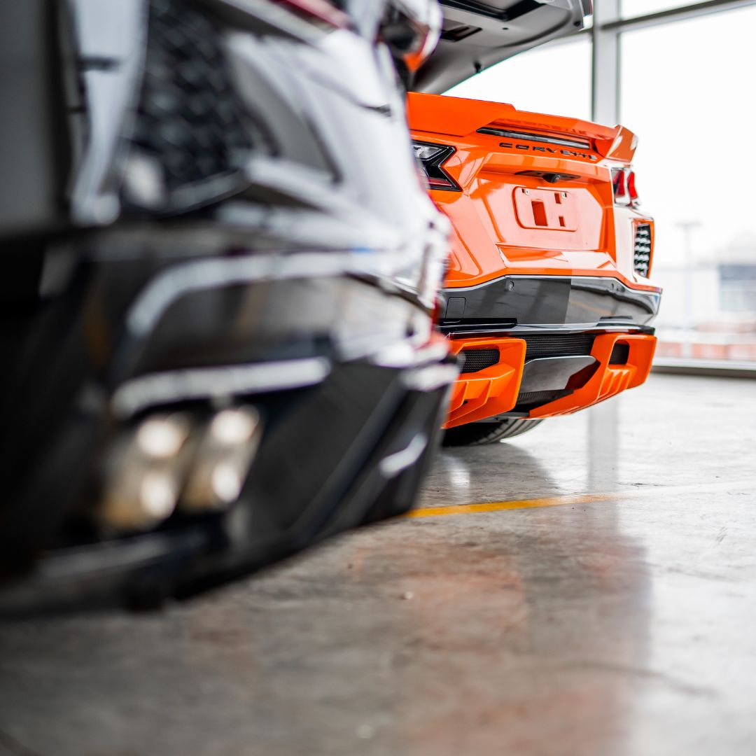 Sebring Orange ACS C8 Corvette Stingray Rear Diffuser sideshot