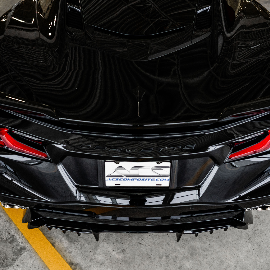 full top-down view of the ACS C8 Corvette Stingray Rear Diffuser Inserts 50-4-102