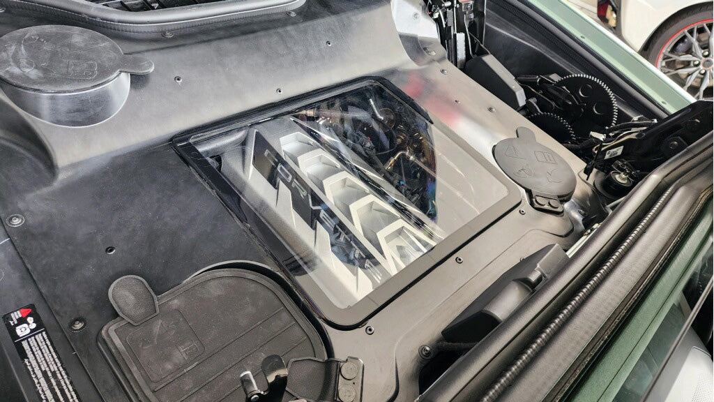 Paquete de apariencia del motor C8 Corvette HTC zz3 con cubierta plateada del motor