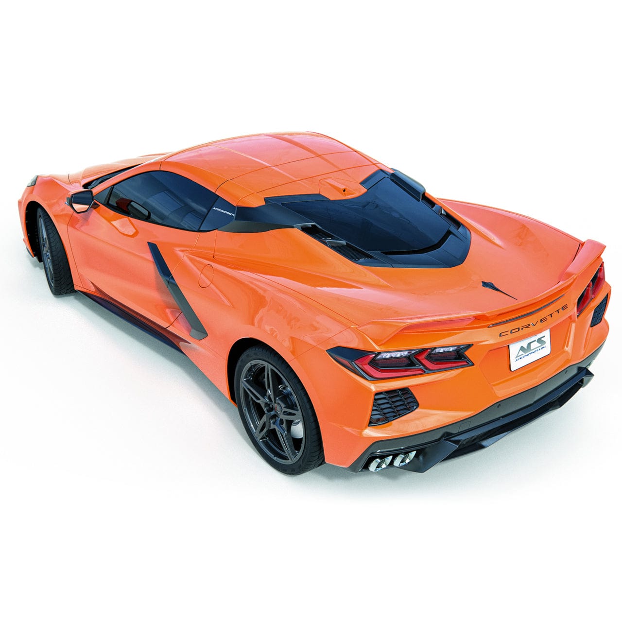 Render of the ACS Composite C8 Corvette Coupe Rear Intake Ports