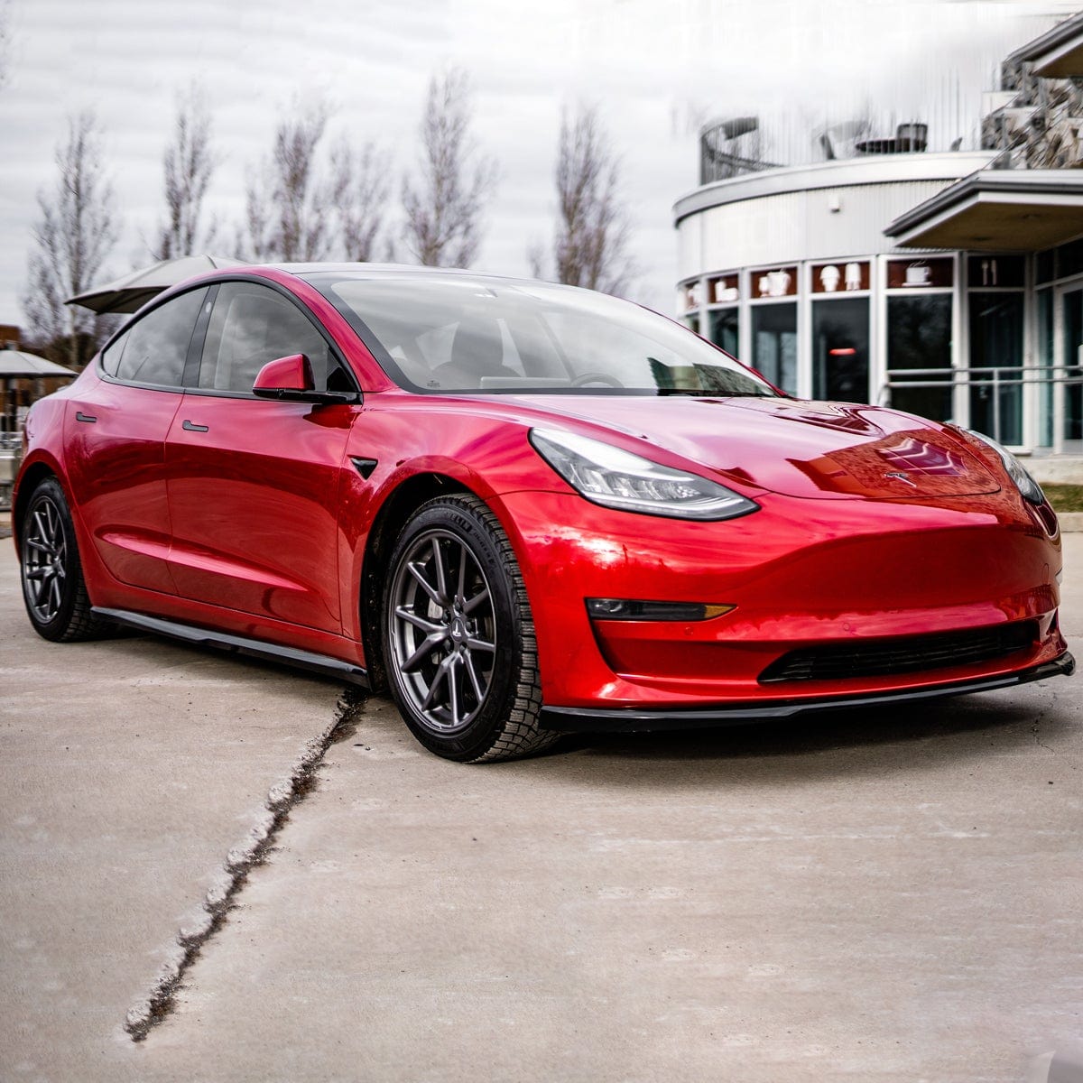 Tesla Model 3 with ACS Composite Front Splitter