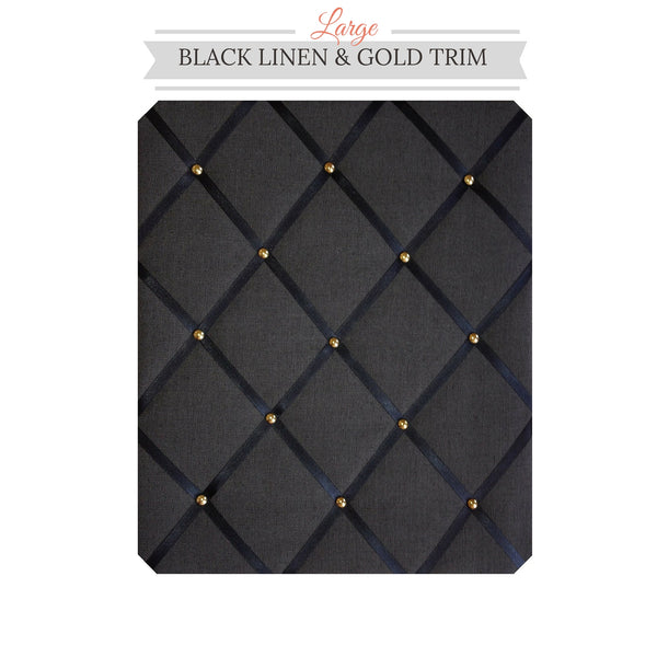 Black Linen Notice Board Mens Gift Black Office Desk Toys NoticeBoardStore.com