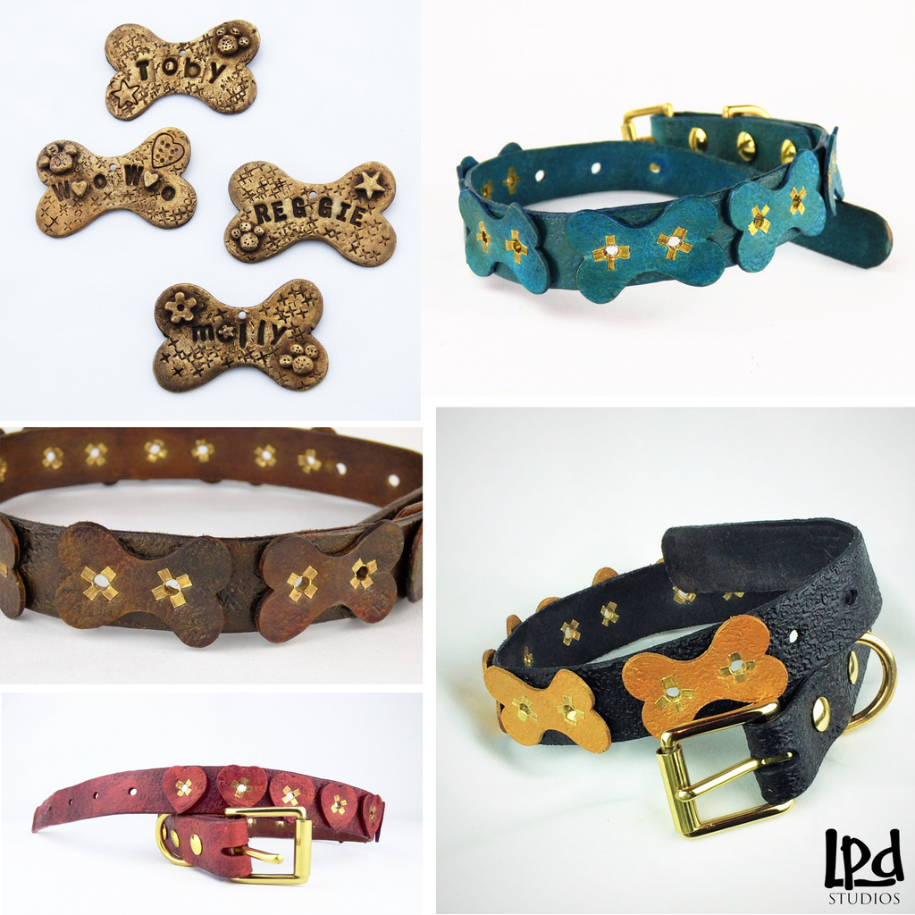 LPDstudios Blog: Pet Gift Collection - LPDstudios was created by designer artist Lisa Parmer Ditty. All of her designs are handcrafted in her Pennsylvania studio. She has merged her love of leather, metal and metal clay to create a unique collection of custom leather handbags, metal and leather jewelry and even pet collars. Follow her studio blog and see what she is designing next.