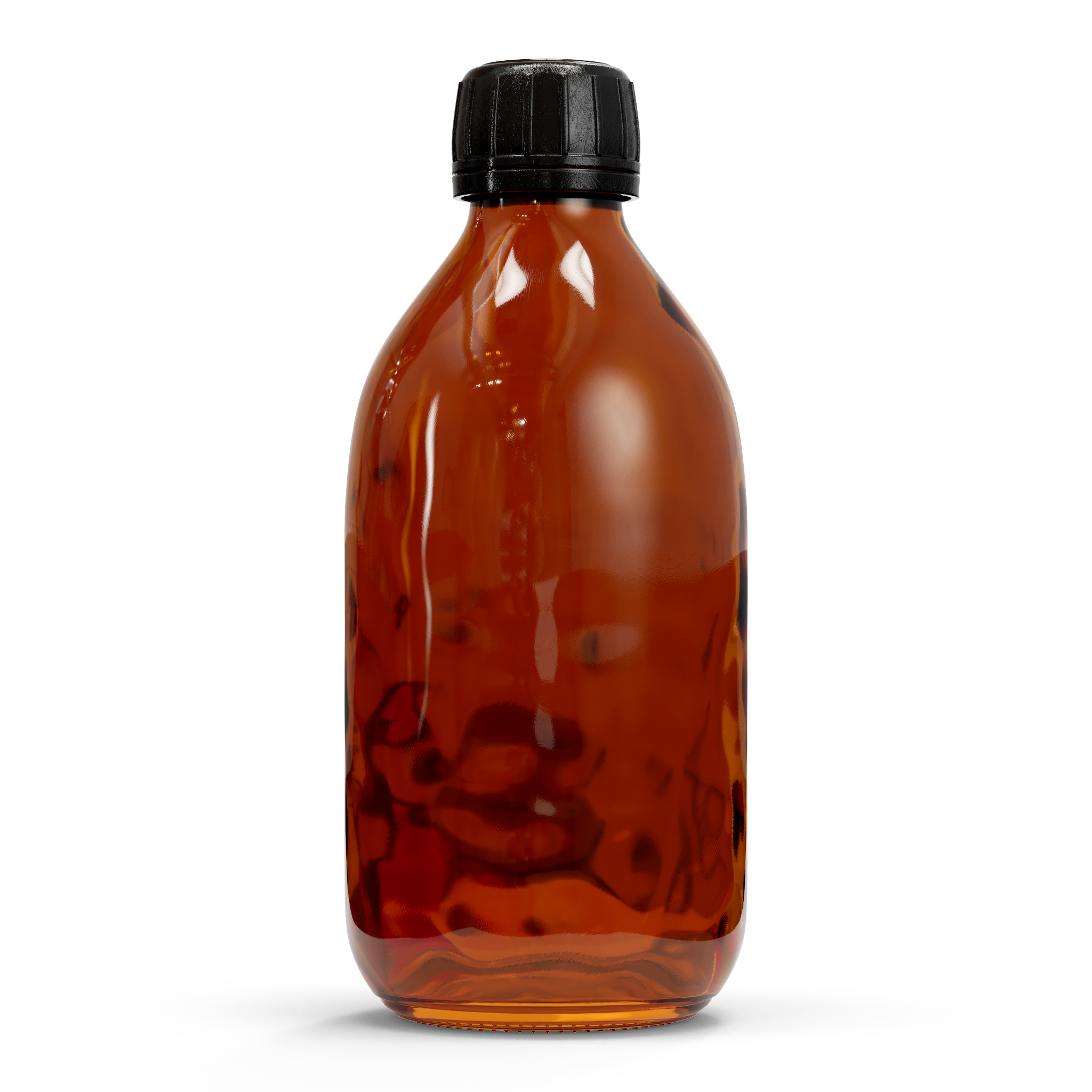 Image of Glazen fles - Bruin (incl. varierende doppen) 300 ml / Afsluitdop