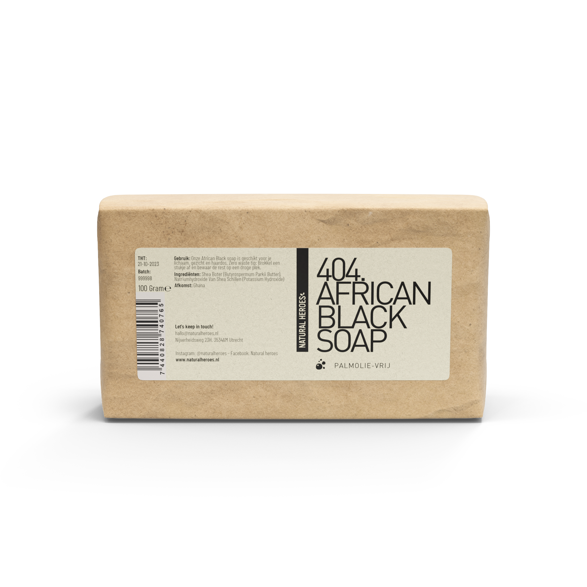 Image of African Black Soap (Palmolie-Vrij) 100 gram