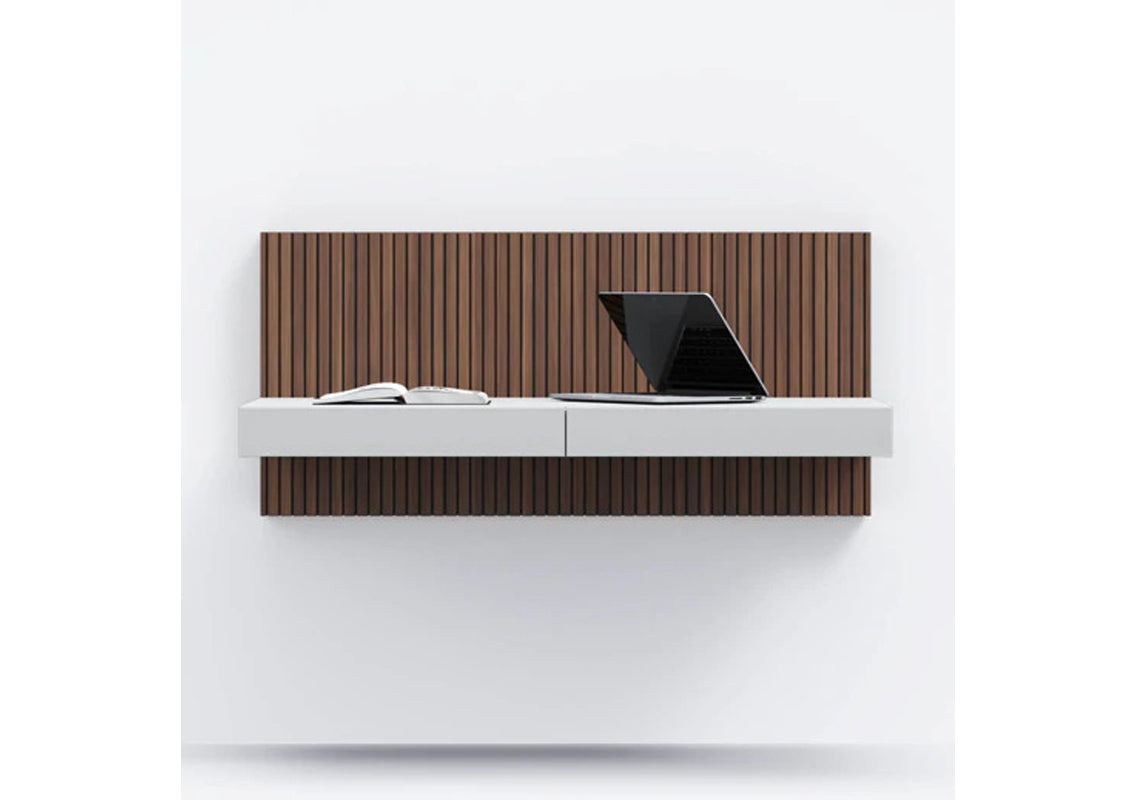 STOCKHOLM Wall mounted wooden secretary desk By Punt