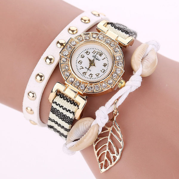 Vintage Shell Weaved Bracelet Watch - Simply Adore