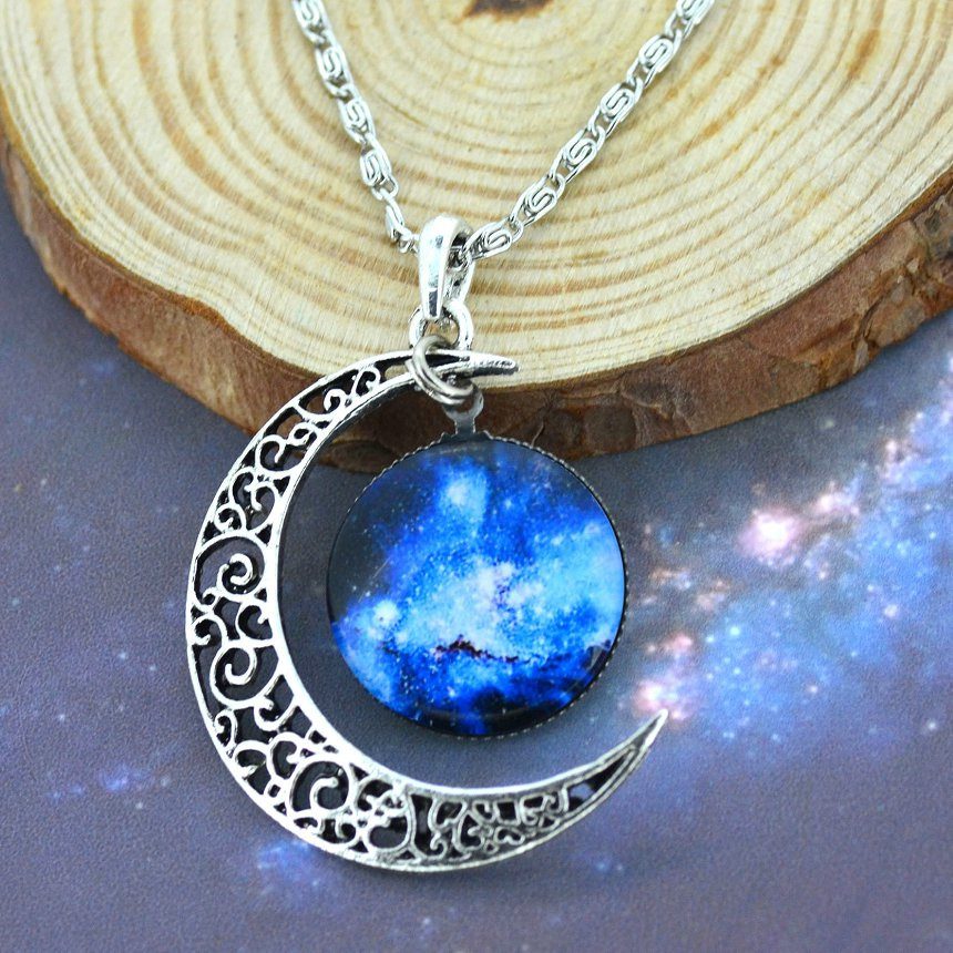 Moon & Galaxy Nebula Necklace - Simply Adore