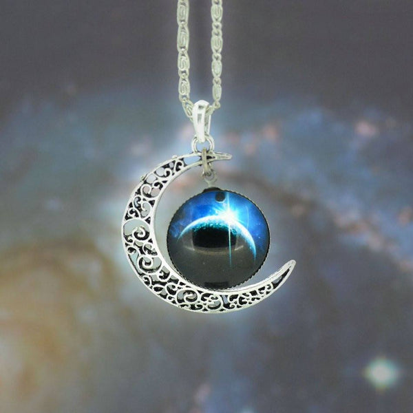 Moon & Galaxy Nebula Necklace - Simply Adore