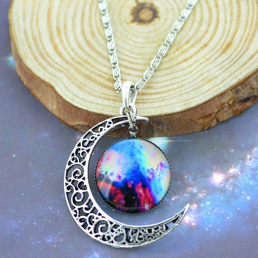 Moon & Galaxy Nebula Necklace - Simply Adore