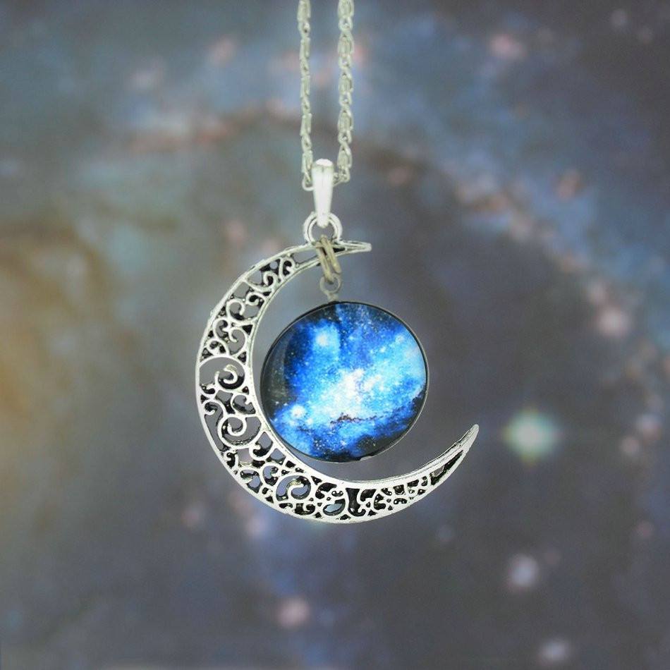 Moon & Galaxy Nebula Necklace - Simply Adore