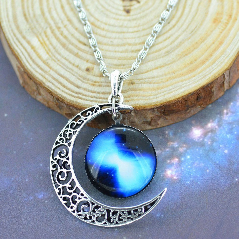 Moon & Galaxy Nebula Necklace - Simply Adore