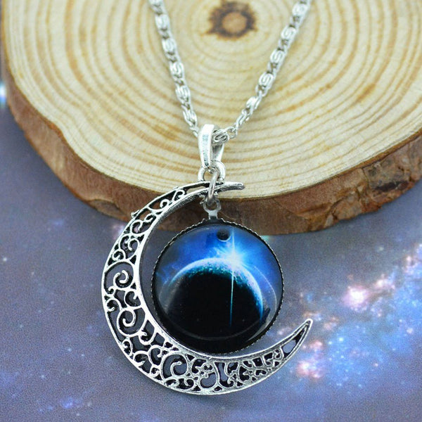 Moon & Galaxy Nebula Necklace - Simply Adore