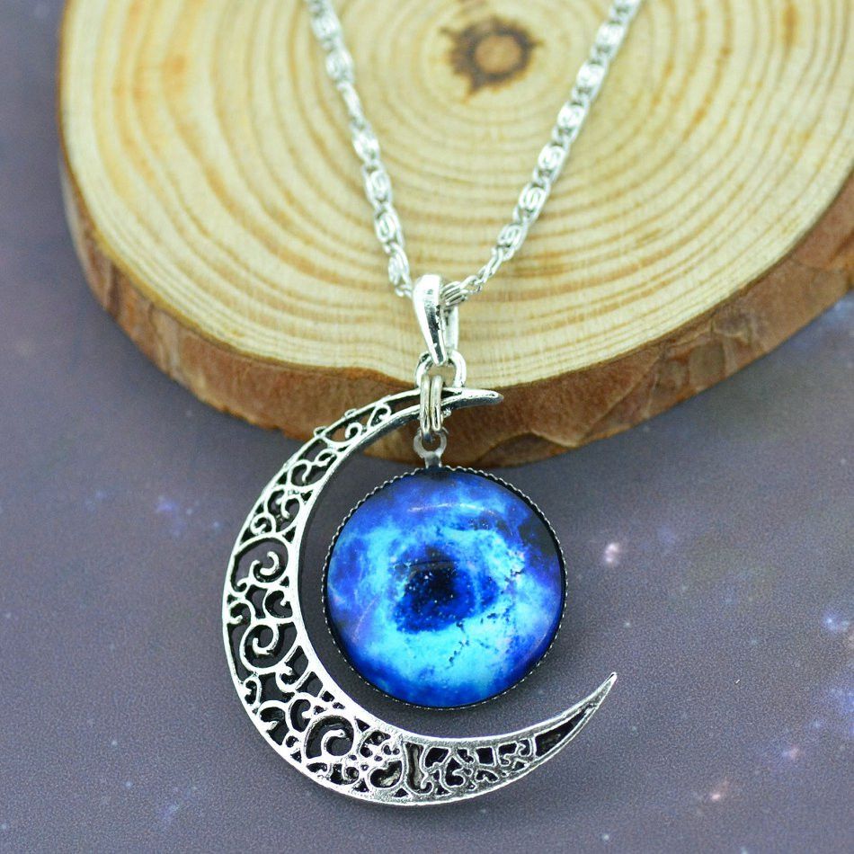 Moon & Galaxy Nebula Necklace - Simply Adore