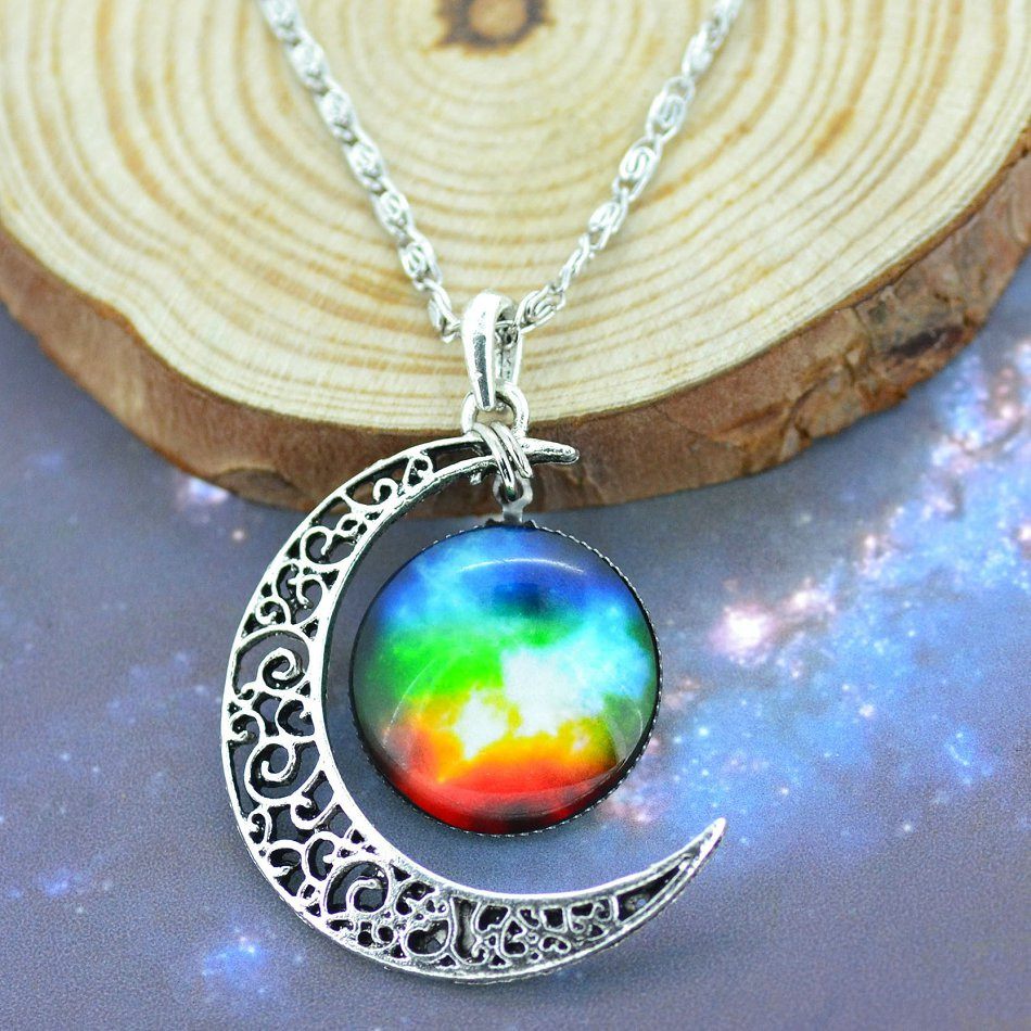 Moon & Galaxy Nebula Necklace - Simply Adore