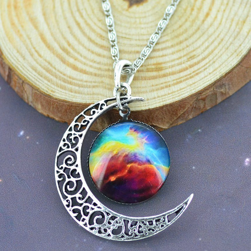 Moon & Galaxy Nebula Necklace - Simply Adore