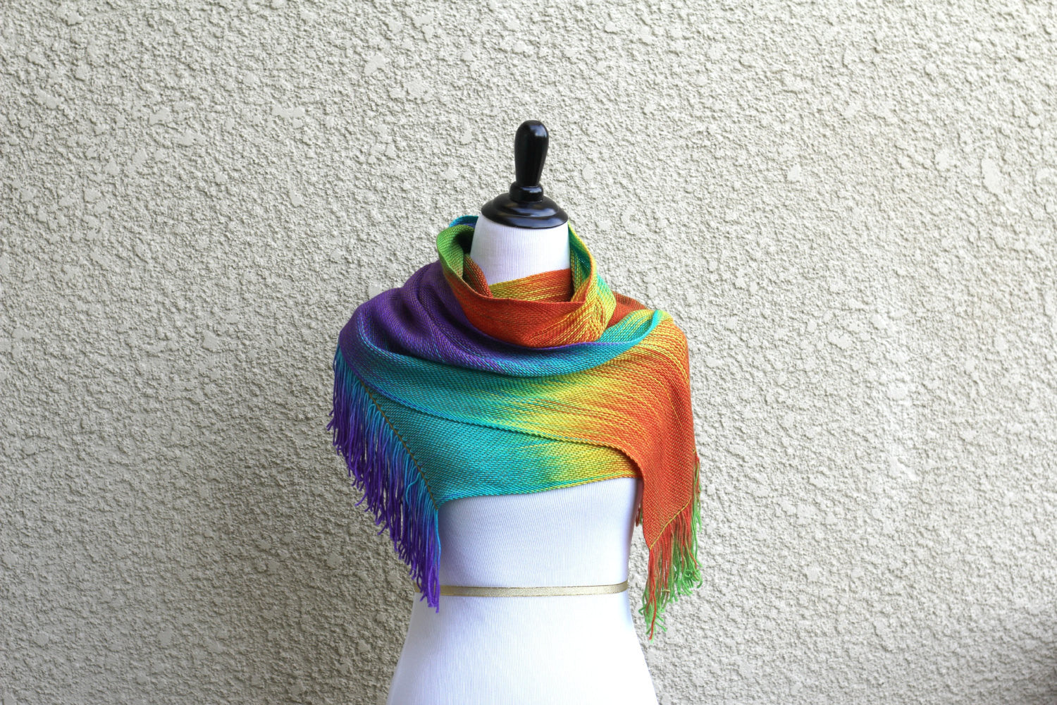Hand woven rainbow scarf – KGThreads