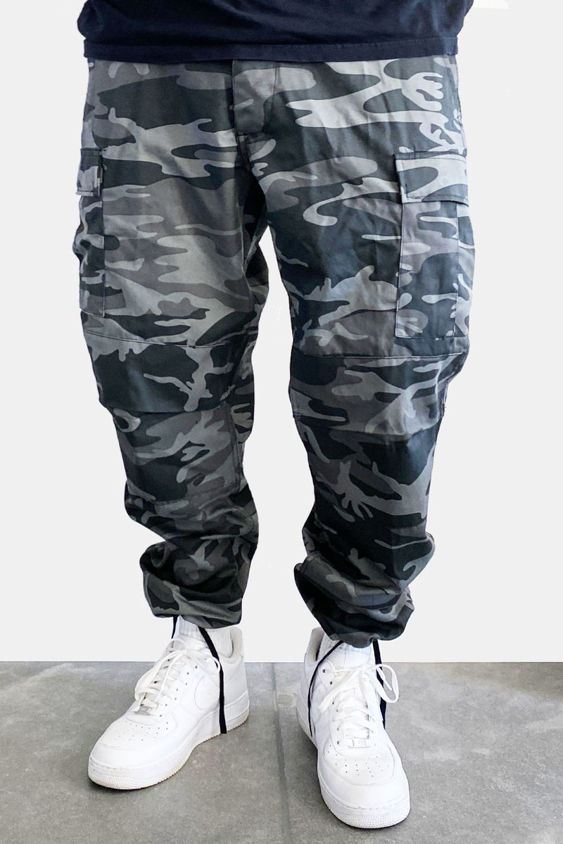 Big & Tall Black/Grey Camo Cargo Pants – ENSLAVED